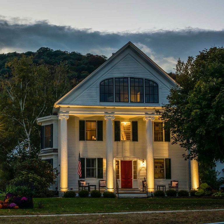 Four Columns Inn Exterior Night of Clearview Investment